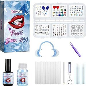 Tooth Gems Kit for Teeth Gems Kit with Light,190 Tooth DIY Gem Kit Tooth Jewelry